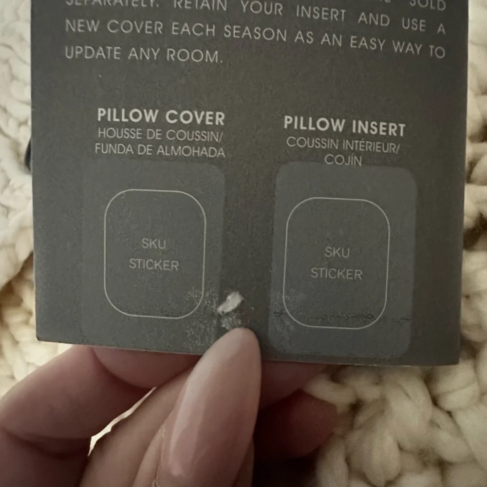 Lutz&Patmos for WEST ELM Knitted lumbar pillow cover Cream NWT